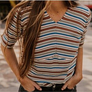 Striped Roolee top, EUC